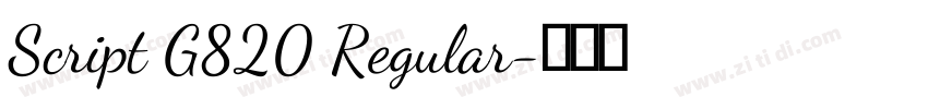 Script G820 Regular字体转换 Script G820 Regular字体转换